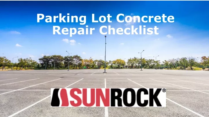 parking lot concrete repair checklist