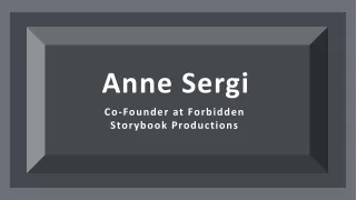 Anne Sergi - A People Leader and Influencer