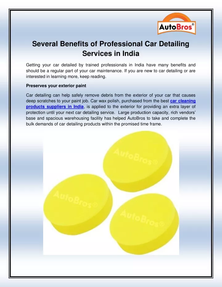 several benefits of professional car detailing