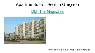 DLF The Magnolias For Rent