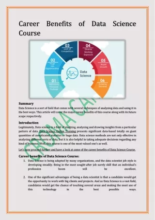 Career Benefits of Data Science Course