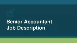 Senior Accountant Job Description