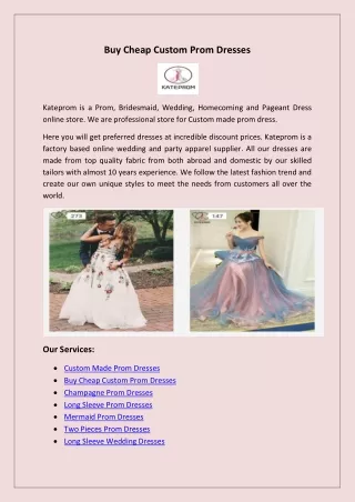 Custom Made Prom Dresses