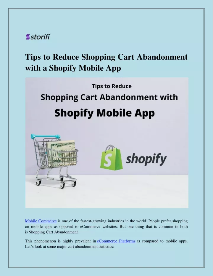 tips to reduce shopping cart abandonment with