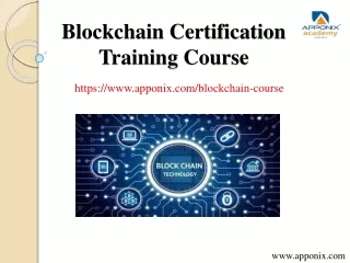 Blockchain Certification Training Course.