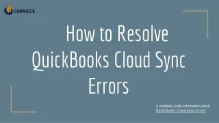 How to Resolve  QuickBooks Cloud Sync Errors