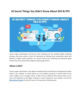 10 secret things you didn t know about seo ppc