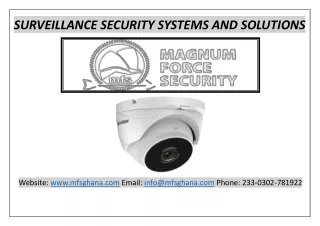 SURVEILLANCE SECURITY SYSTEMS AND SOLUTIONS