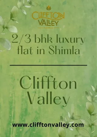2,3 bhk luxury flat in Shimla