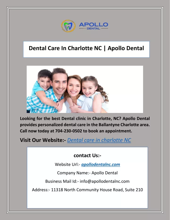 dental care in charlotte nc apollo dental