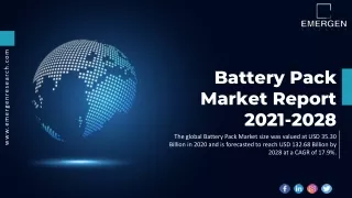 Battery Pack Market Share, Industry Growth, Trend, Statistics by 2028