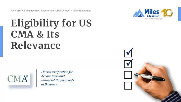 eligibility for us cma its relevance