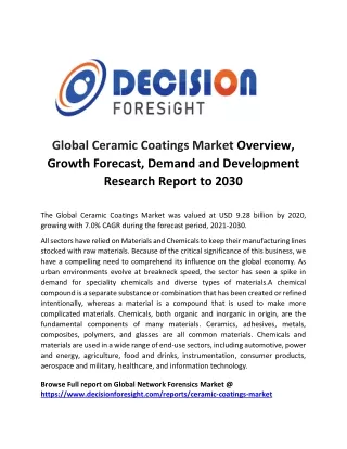 Ceramic coating market