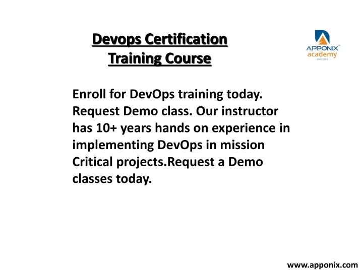 devops certification training course