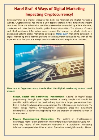 Harel Graf- 4 Ways of Digital Marketing Impacting Cryptocurrency-converted