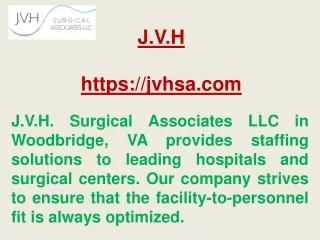 JVH-One Solution For All Kinds Of Health Care Staffing
