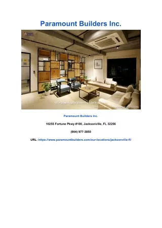 paramount builders inc