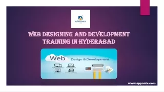 WEB DESIGNING AND DEVELOPMENT TRAINING IN HYDERABAD