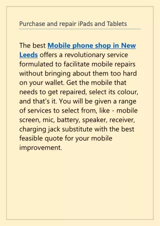 purchase and purchase and repair ipads