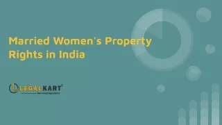 Married Women's Property Rights in India