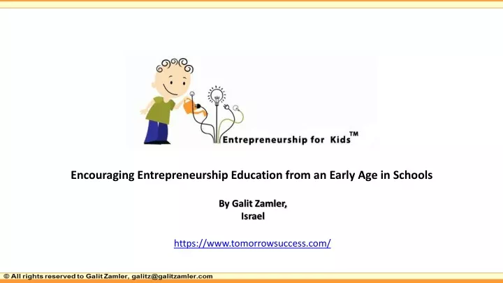 encouraging entrepreneurship education from