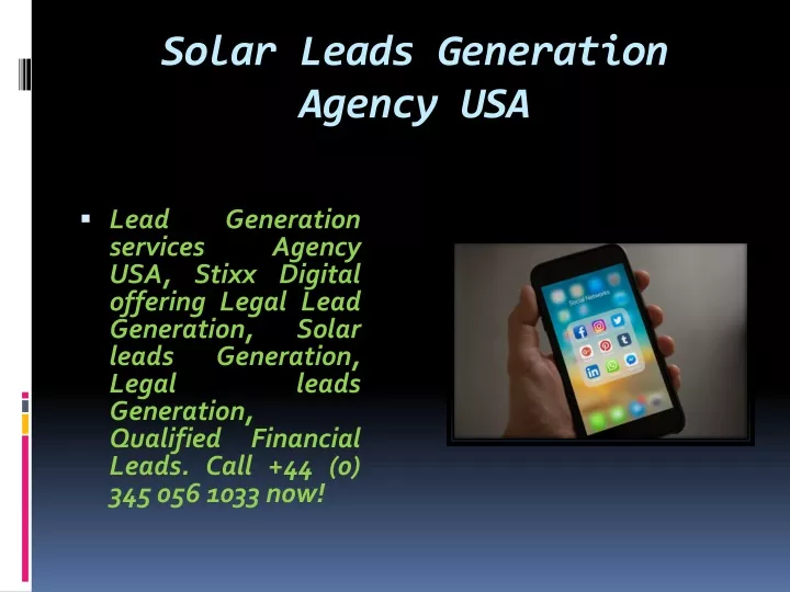 solar leads generation agency usa