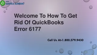 How can I Stop QuickBooks Error Message 6177