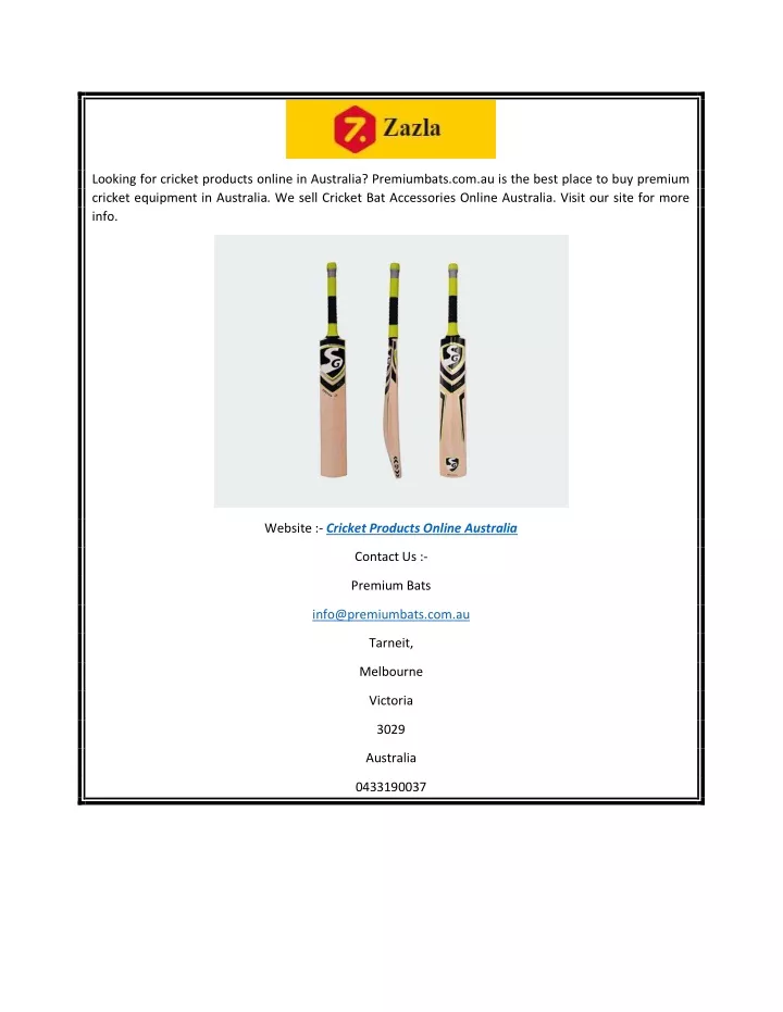 looking for cricket products online in australia