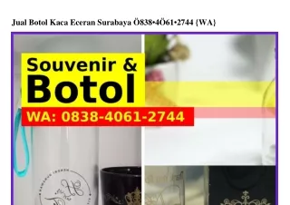 Jual Botol Kaca Eceran Surabaya O8ᣮ8•4OᏮl•ᒿᜪ44[WhatsApp]