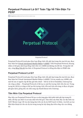 perpetual protocol l g to n t p v ti n i n t perp