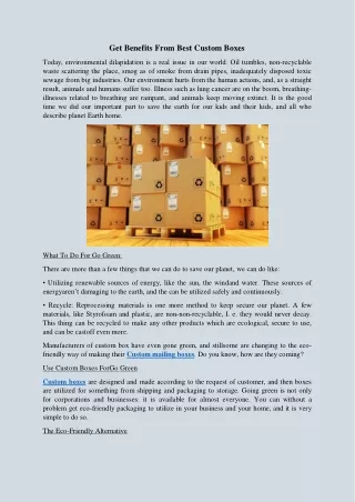 get benefits from best custom boxes