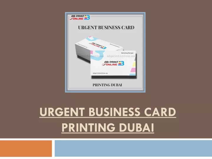 urgent business card printing dubai
