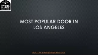 MOST POPULAR DOOR IN LOS ANGELES