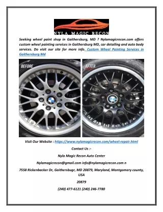 Custom Wheel Painting Services in Gaithersburg MD | Nylamagicrecon.com