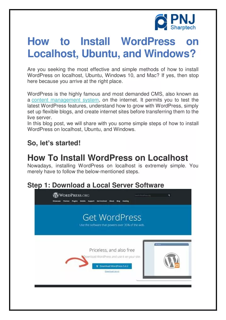 how to install wordpress on localhost ubuntu