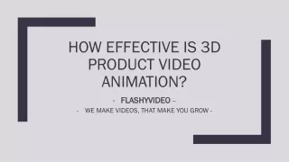3D Product Animated Explainer Video Production