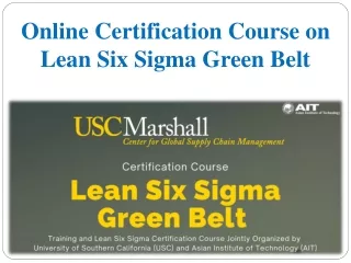 online certification course on lean six sigma
