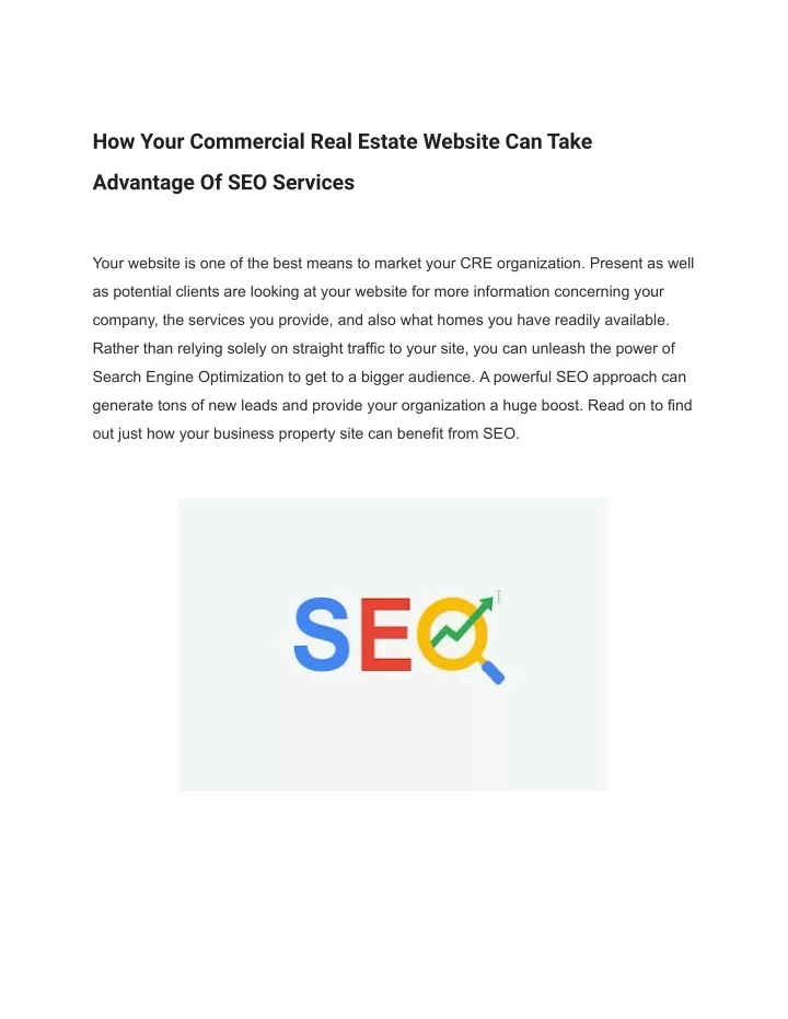 how your commercial real estate website can take