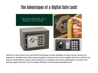 the advantages of a digital safe lock