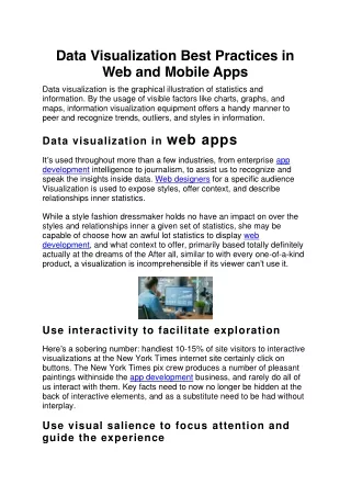 data visualization best practices