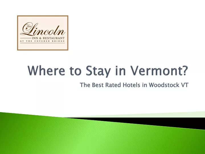 where to stay in vermont