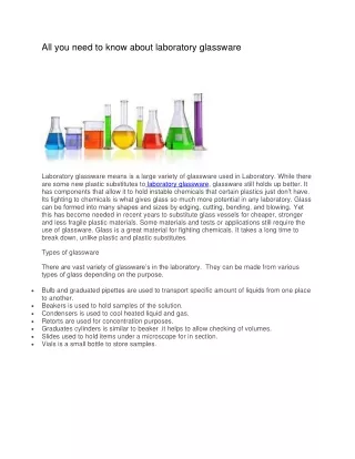 All you need to know about laboratory glassware