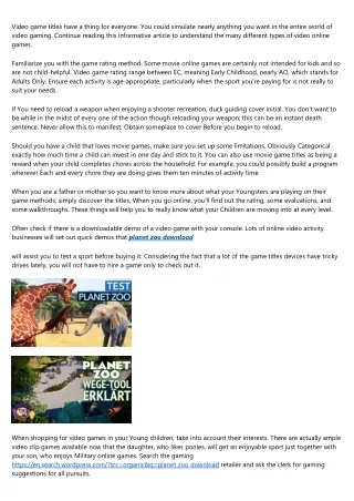 6 Books About planet zoo download You Should Read