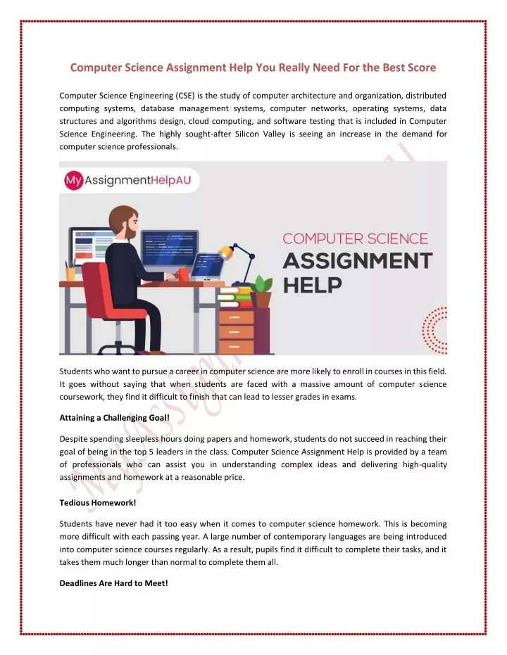 computer science assignment help you really need