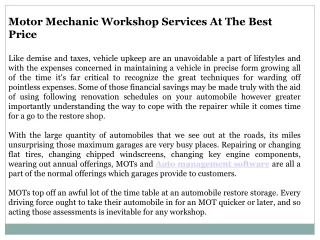 Auto Mechanic Management Software