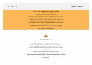 AOL Not Responding Iphone | Imap AOL Com Is Not Responding Iphone