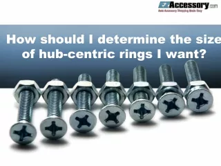How should I determine the size of Hub Centric Rings
