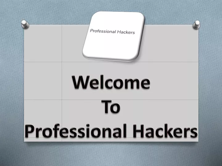 welcome to professional hackers