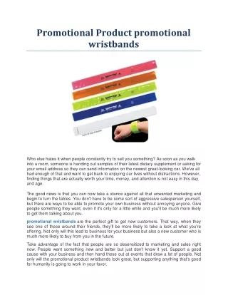 Promotional Product promotional wristbands