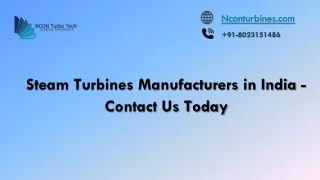 Steam Turbines Manufacturers in India